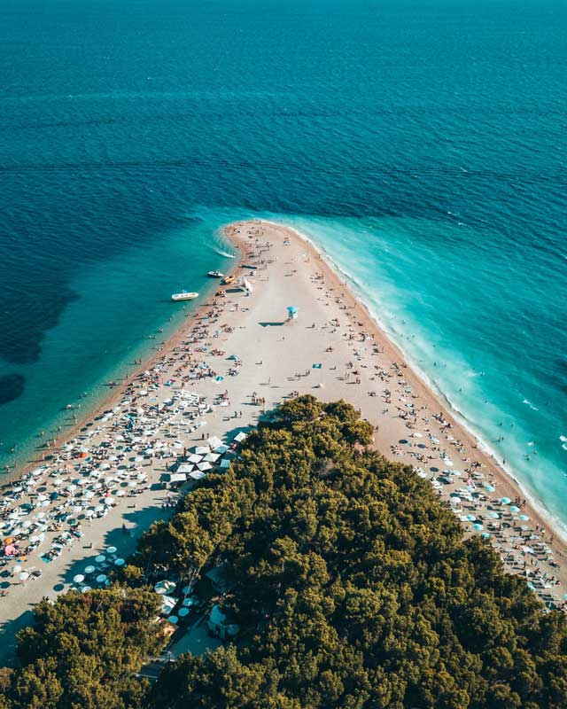 Croatian beach Zlatni rat